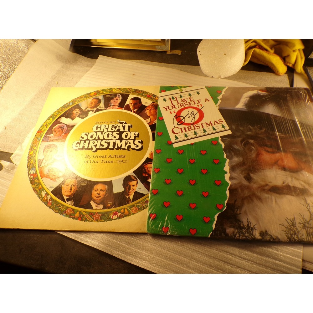 Vintage Christmas Vinyl Record Lot Great Songs of Christmas & Big O Christmas LP